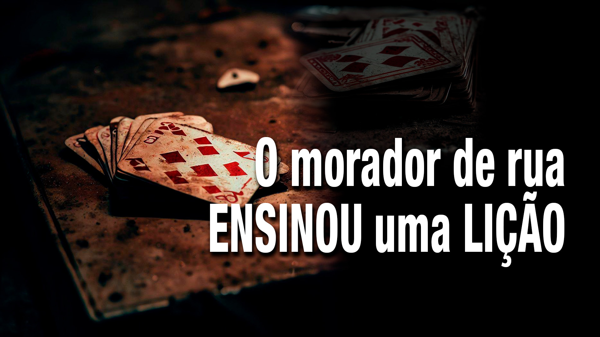 O morador de rua que ensinou com um castelo de cartas